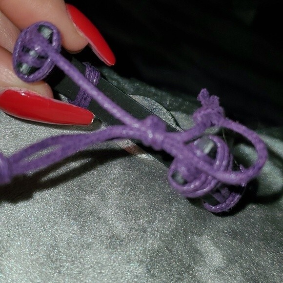 Purple Domestic Violence Awareness Bracelet Black - Picture 2 of 4